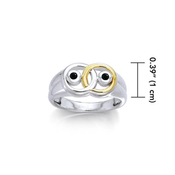 Blaque Linked Circles Ring MRI383 - Jewelry